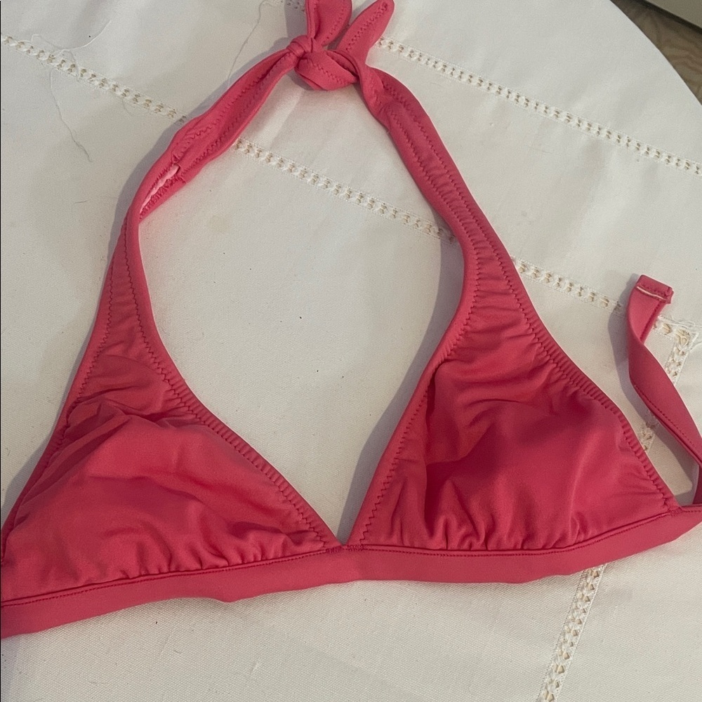 Women's salmon Pink  Bikini Top j. Crew small like new
